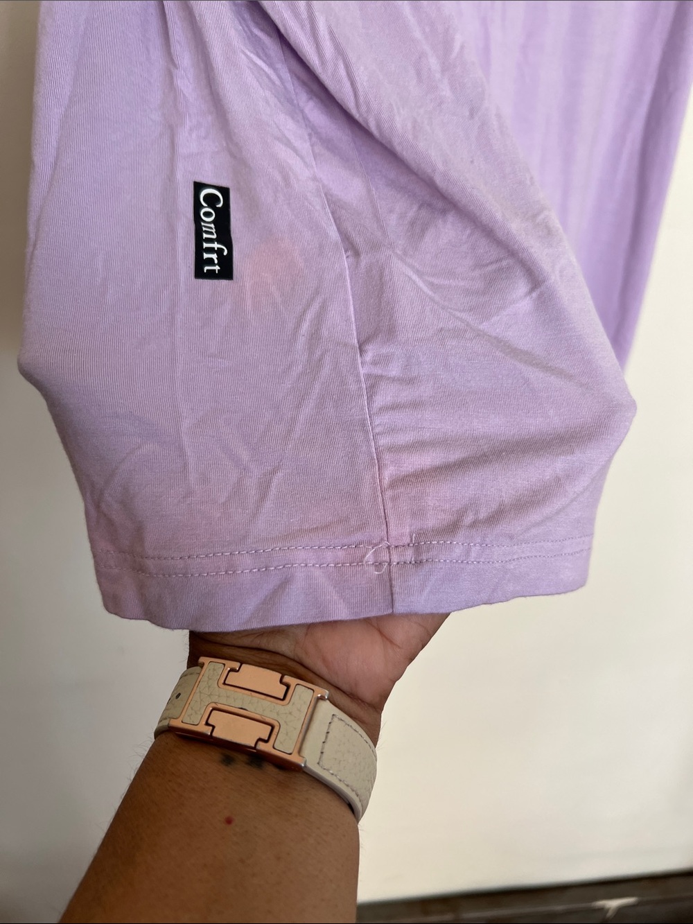 Comfrt Casual Lavender Crew Neck Tee - Comfy Brand - Picture 8 of 9